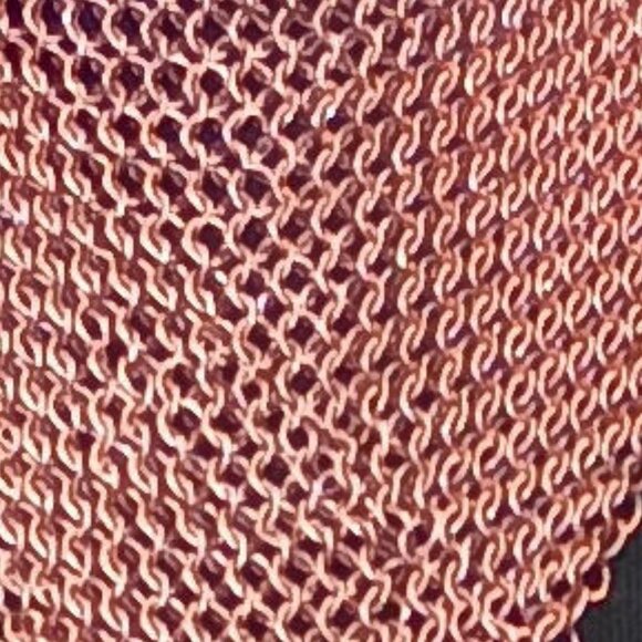 Ferrara Whiting and Davis Metallic Peach Ring Mesh Cowl - Picture 2 of 3